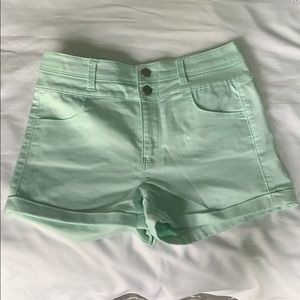 Aquamarine, High-waisted Shorts